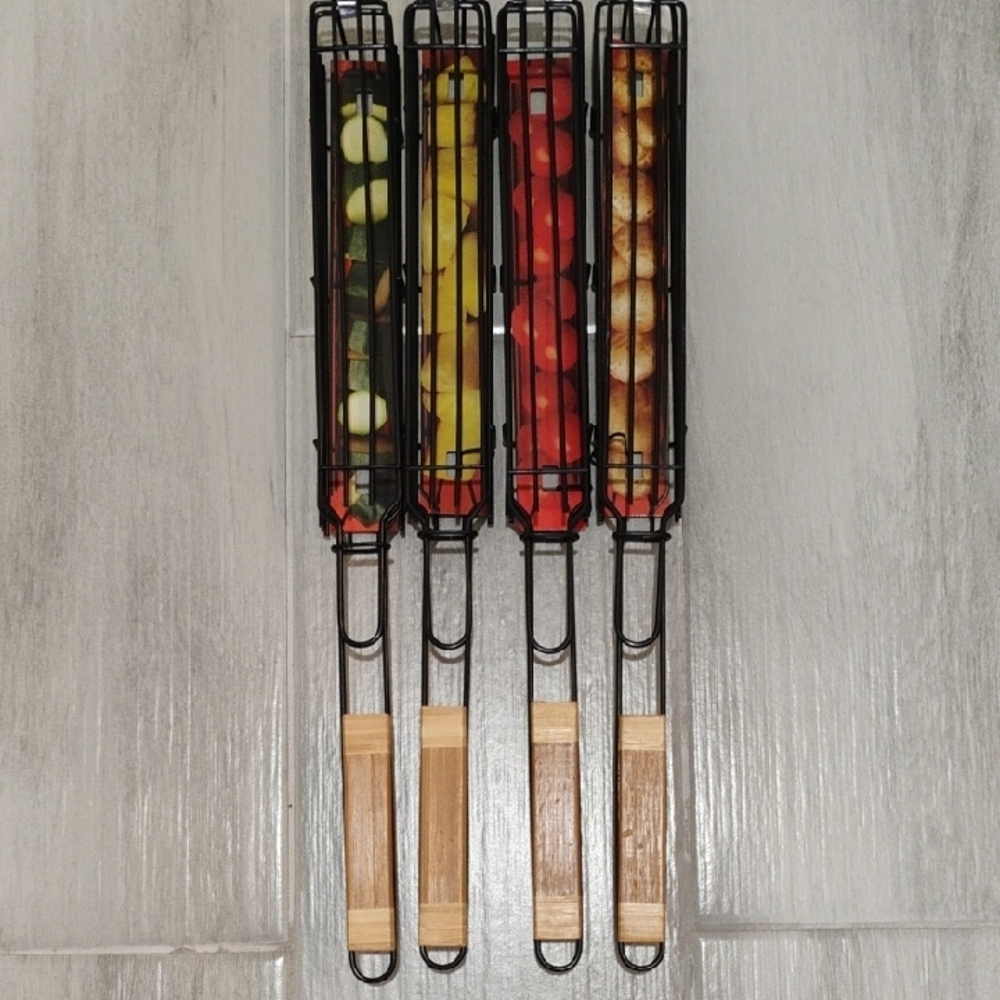 BBQ Grill Baskets for Vegetables - Set of 4 New